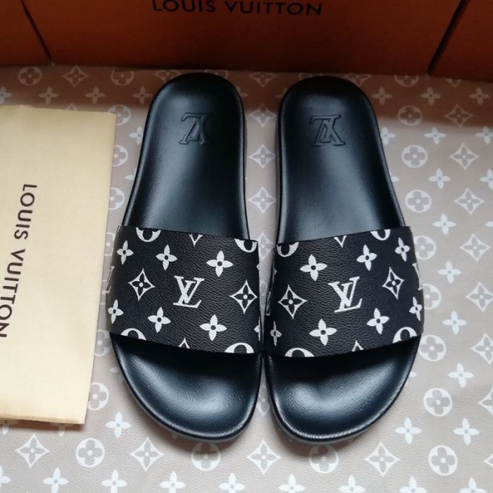 Louis Vuitton Womens Mens Shoes Slippers Sandals Flip Flop Luxury Brand WATERFRONT MULE with Original Box
