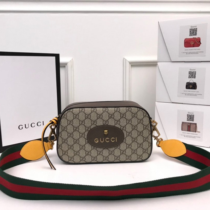 Gucci Mens Messenger Shoulder Bags Luxury Brand Fashion GG Supreme Neo Vintage GG Supreme messenger bag with Original Box