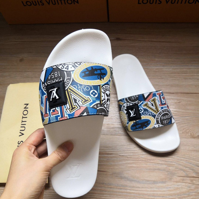 Louis Vuitton Womens Mens Shoes Slippers Sandals Flip Flop Luxury Brand WATERFRONT MULE with Original Box