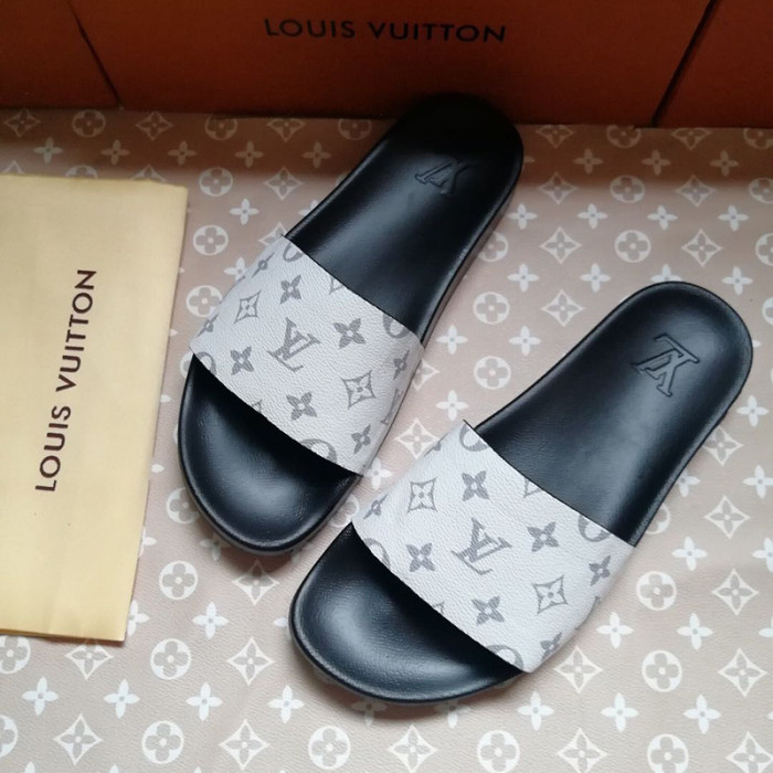 Louis Vuitton Womens Mens Shoes Slippers Sandals Flip Flop Luxury Brand WATERFRONT MULE with Original Box