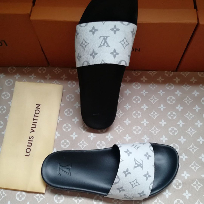 Louis Vuitton Womens Mens Shoes Slippers Sandals Flip Flop Luxury Brand WATERFRONT MULE with Original Box