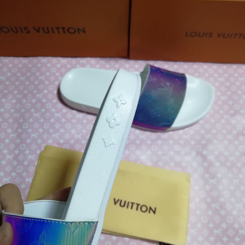 Louis Vuitton Womens Mens Shoes Slippers Sandals Flip Flop Luxury Brand WATERFRONT MULE with Original Box