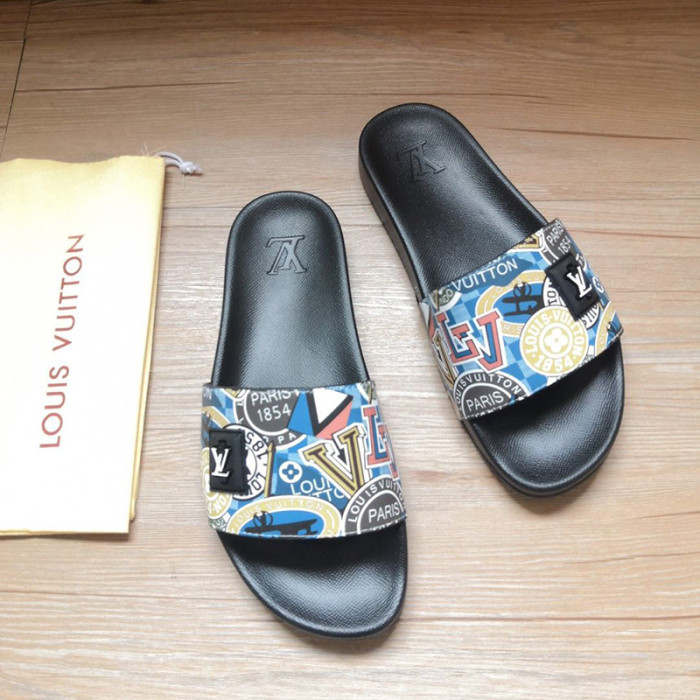 Louis Vuitton Womens Mens Shoes Slippers Sandals Flip Flop Luxury Brand WATERFRONT MULE with Original Box