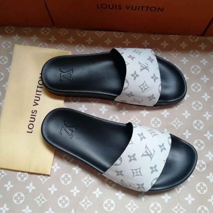 Louis Vuitton Womens Mens Shoes Slippers Sandals Flip Flop Luxury Brand WATERFRONT MULE with Original Box