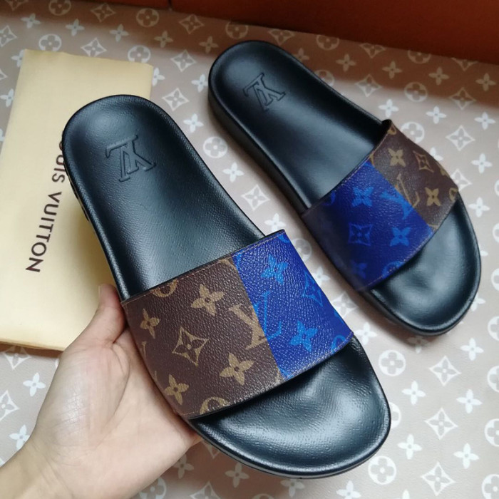 Louis Vuitton Womens Mens Shoes Slippers Sandals Flip Flop Luxury Brand WATERFRONT MULE with Original Box