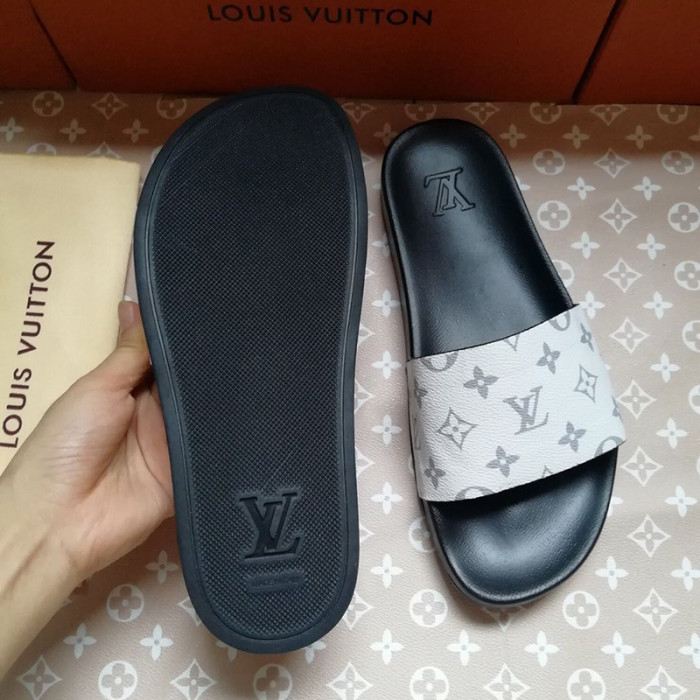Louis Vuitton Womens Mens Shoes Slippers Sandals Flip Flop Luxury Brand WATERFRONT MULE with Original Box