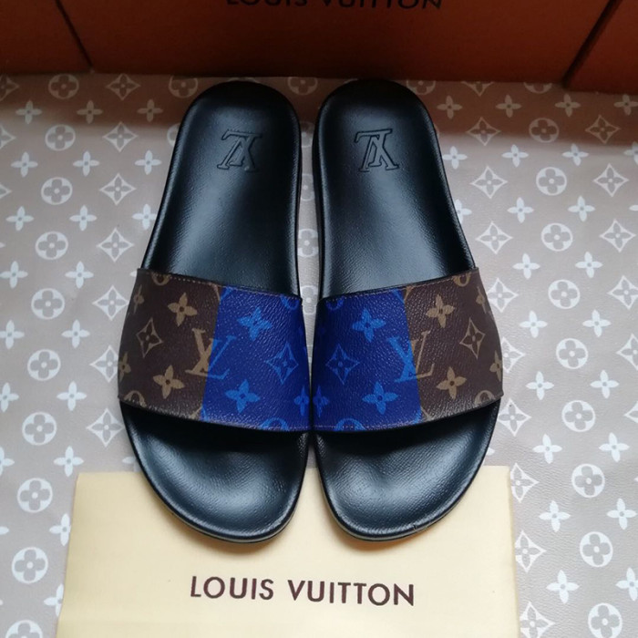 Louis Vuitton Womens Mens Shoes Slippers Sandals Flip Flop Luxury Brand WATERFRONT MULE with Original Box
