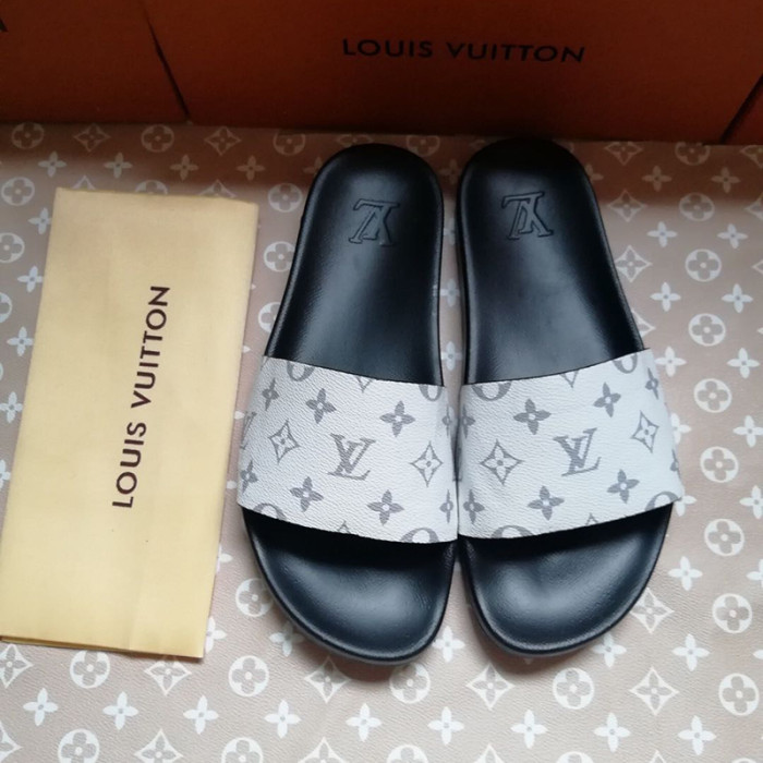 Louis Vuitton Womens Mens Shoes Slippers Sandals Flip Flop Luxury Brand WATERFRONT MULE with Original Box