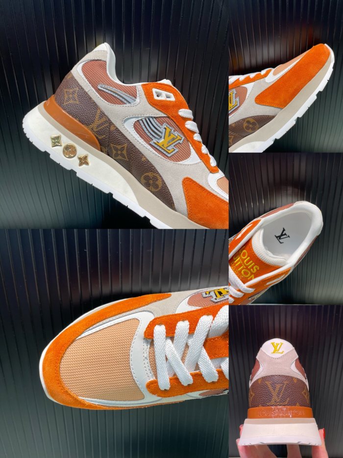 Louis Vuitton Men Shoes Sports RUN AWAY SNEAKER Ebene Running Design Luxury Brand 1A8JLU with Original Box