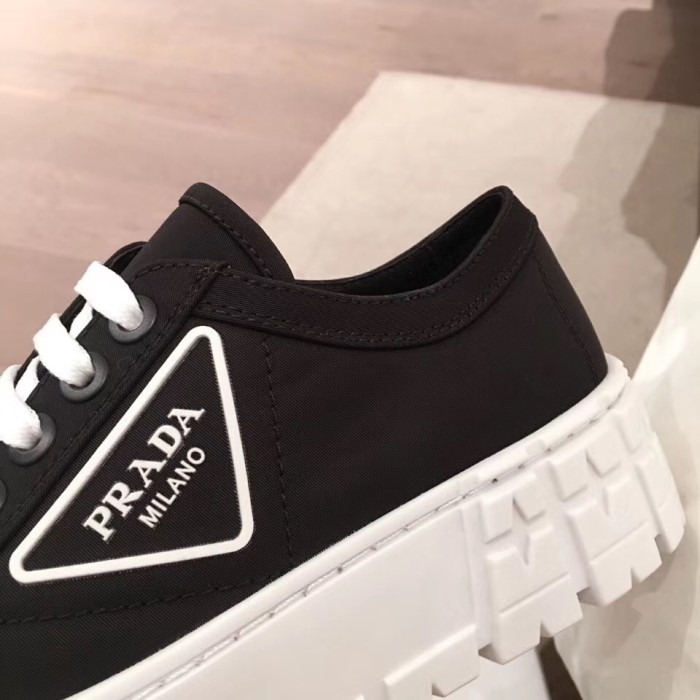 Prada Women Shoes Luxury Brand Nylon gabardine sneakers with Original Box 1E260M_MMS_F0IAU_F_050
