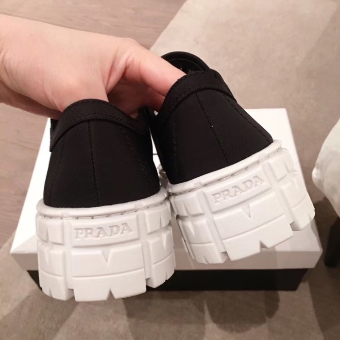 Prada Women Shoes Luxury Brand Nylon gabardine sneakers with Original Box 1E260M_MMS_F0IAU_F_050