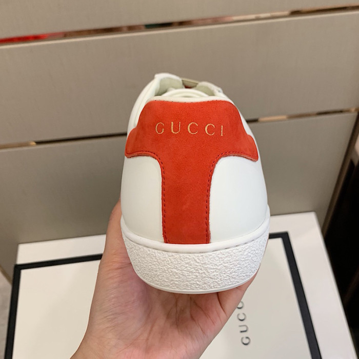Gucci Womens Shoes Fashion Sneakers Luxury Brand Women's Ace sneaker with elastic Web in White Leather with Original Box