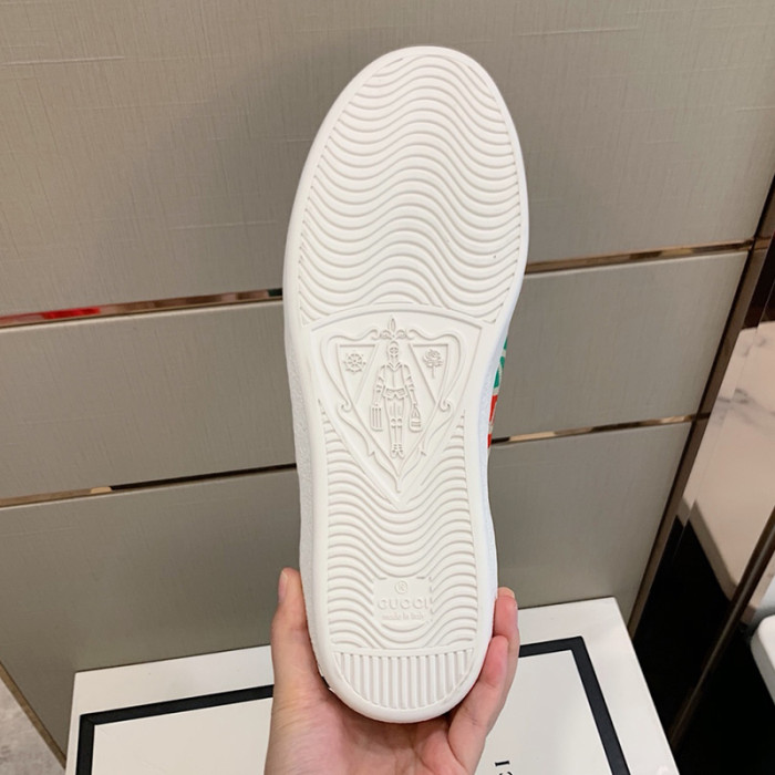 Gucci Womens Shoes Fashion Sneakers Luxury Brand Women's Ace sneaker with elastic Web in White Leather with Original Box