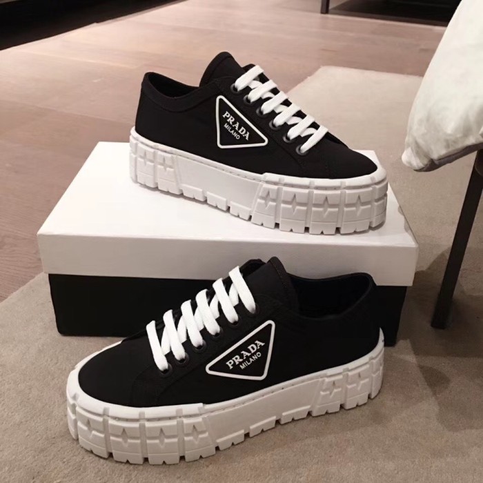 Prada Women Shoes Luxury Brand Nylon gabardine sneakers with Original Box 1E260M_MMS_F0IAU_F_050