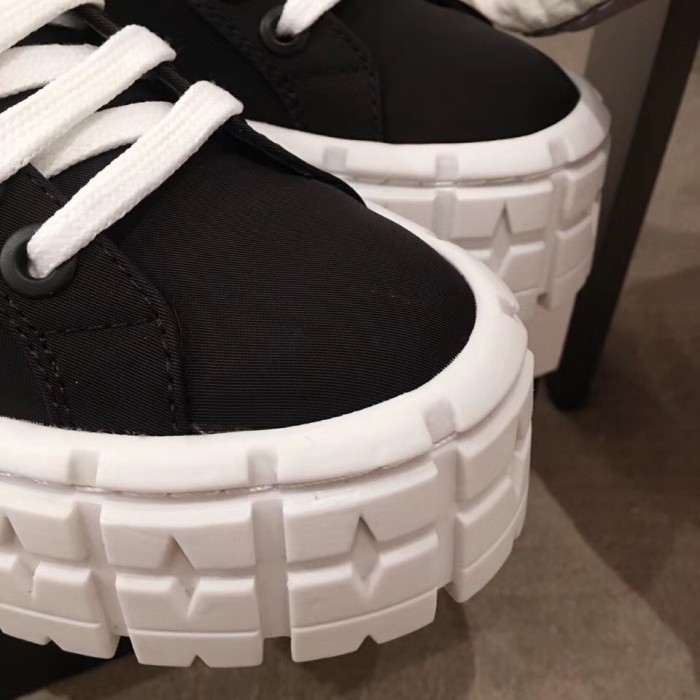 Prada Women Shoes Luxury Brand Nylon gabardine sneakers with Original Box 1E260M_MMS_F0IAU_F_050