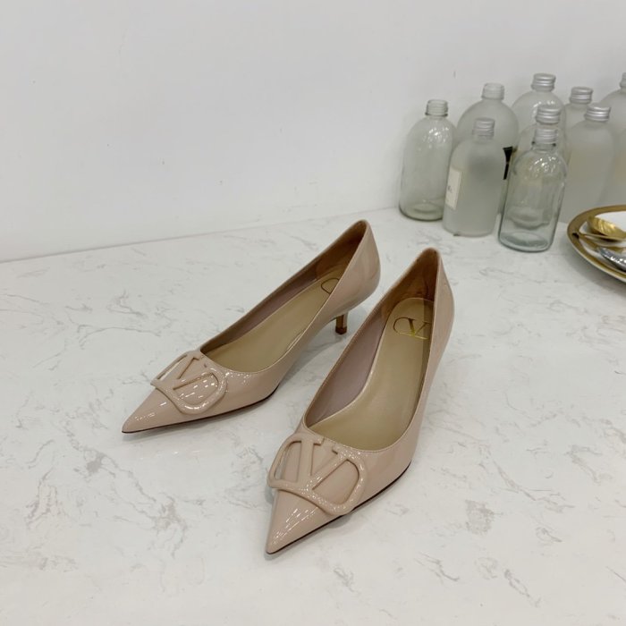 Valentino Women Shoes Mule Flip Flop Sandals VLOGO SIGNATURE CALFSKIN PUMP 45MM / 1.8 IN. Luxury Brand with Original Box
