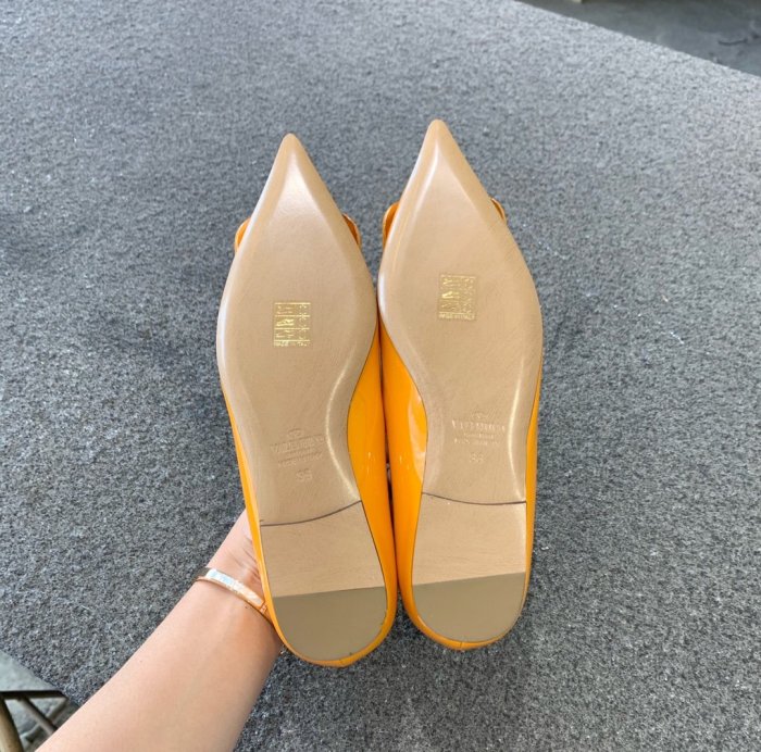Valentino Women Shoes Mule Flip Flop Sandals VLOGO SIGNATURE CALFSKIN PUMP Flat Luxury Brand with Original Box