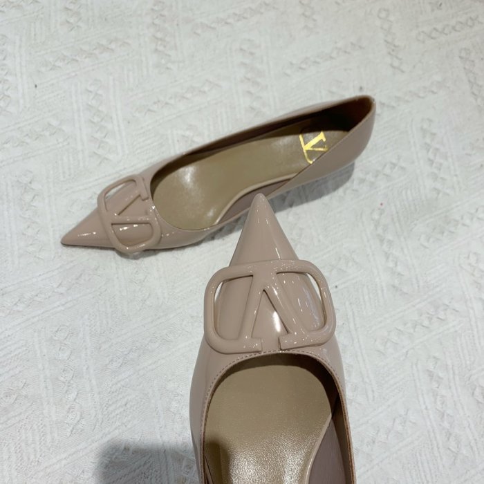 Valentino Women Shoes Mule Flip Flop Sandals VLOGO SIGNATURE CALFSKIN PUMP 45MM / 1.8 IN. Luxury Brand with Original Box