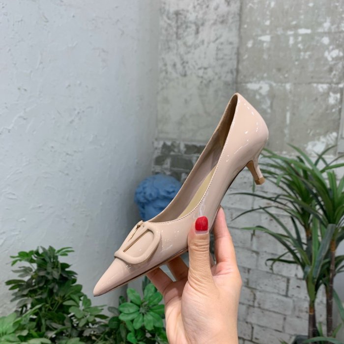 Valentino Women Shoes Mule Flip Flop Sandals VLOGO SIGNATURE CALFSKIN PUMP 45MM / 1.8 IN. Luxury Brand with Original Box