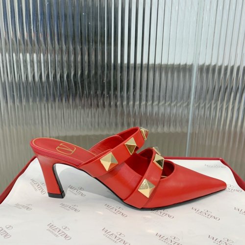 Valentino Women Shoes Mule Flip Flop Sandals ROMAN STUD MULE IN CALFSKIN 65 MM with Original Box