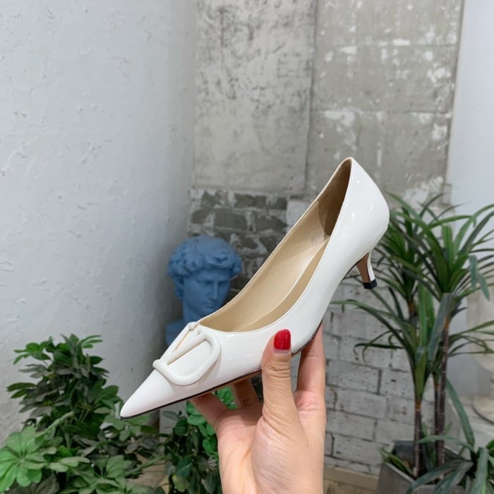 Valentino Women Shoes Mule Flip Flop Sandals VLOGO SIGNATURE CALFSKIN PUMP 45MM / 1.8 IN. Luxury Brand with Original Box