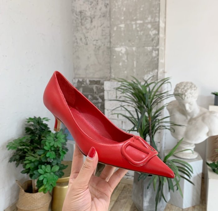 Valentino Women Shoes Mule Flip Flop Sandals VLOGO SIGNATURE CALFSKIN PUMP 45MM / 1.8 IN. with Original Box