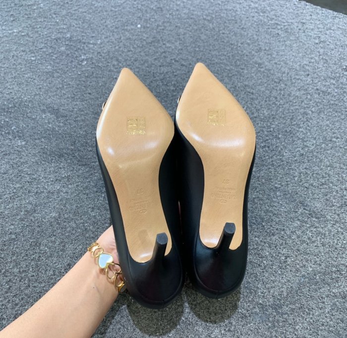 Valentino Women Shoes Mule Flip Flop Sandals VLOGO SIGNATURE CALFSKIN PUMP 80MM Luxury Brand with Original Box