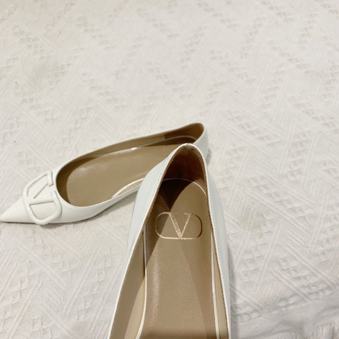 Valentino Women Shoes Mule Flip Flop Sandals VLOGO SIGNATURE CALFSKIN PUMP Flat Luxury Brand with Original Box