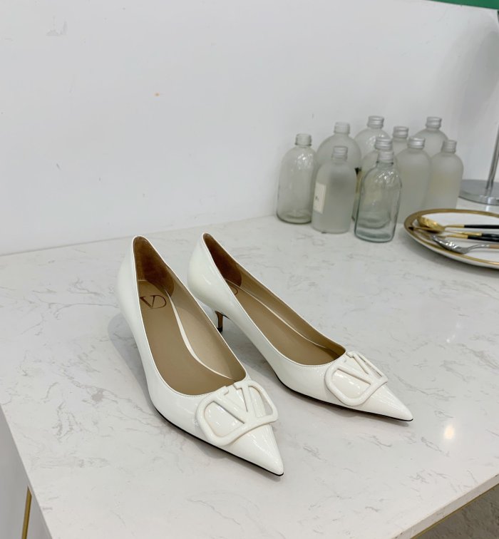Valentino Women Shoes Mule Flip Flop Sandals VLOGO SIGNATURE CALFSKIN PUMP 45MM / 1.8 IN. Luxury Brand with Original Box