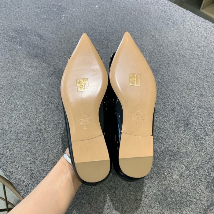 Valentino Women Shoes Mule Flip Flop Sandals VLOGO SIGNATURE CALFSKIN PUMP Flat Luxury Brand with Original Box