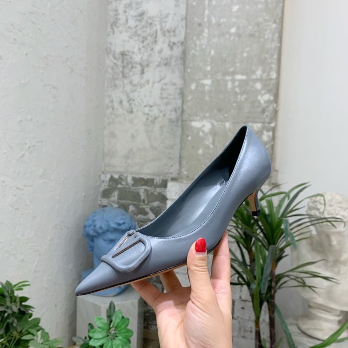 Valentino Women Shoes Mule Flip Flop Sandals VLOGO SIGNATURE CALFSKIN PUMP 45MM / 1.8 IN. with Original Box