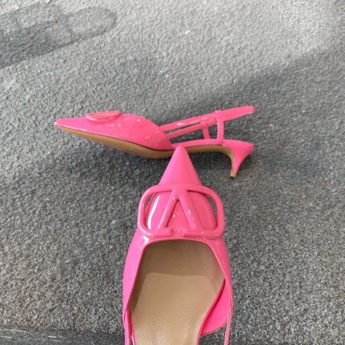 Valentino Women Shoes Mule Flip Flop Sandals VLOGO SIGNATURE CALFSKIN SLINGBACK PUMP 35MM with Original Box
