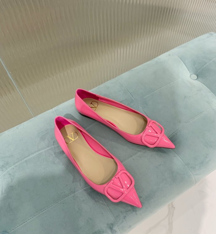 Valentino Women Shoes Mule Flip Flop Sandals VLOGO SIGNATURE CALFSKIN PUMP Flat Luxury Brand with Original Box