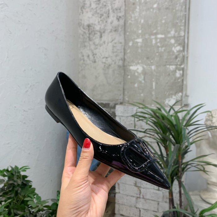Valentino Women Shoes Mule Flip Flop Sandals VLOGO SIGNATURE CALFSKIN PUMP Flat Luxury Brand with Original Box
