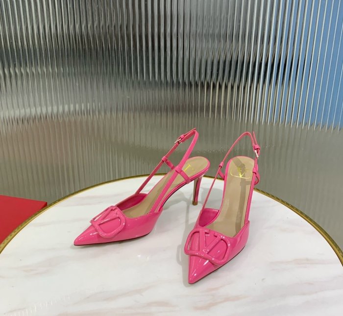 Valentino Women Shoes Mule Flip Flop Sandals VLOGO SIGNATURE CALFSKIN SLINGBACK PUMP 80 MM / 3.15 IN. with Original Box