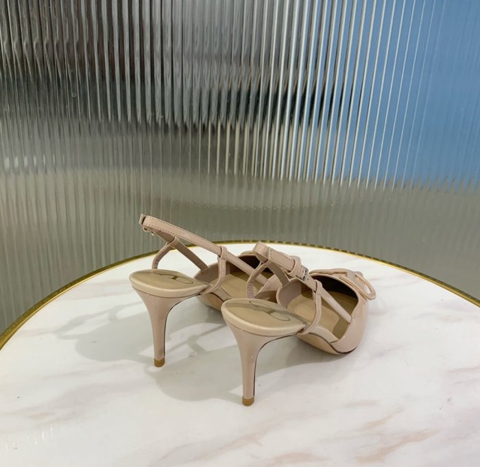 Valentino Women Shoes Mule Flip Flop Sandals VLOGO SIGNATURE CALFSKIN SLINGBACK PUMP 80 MM / 3.15 IN. with Original Box