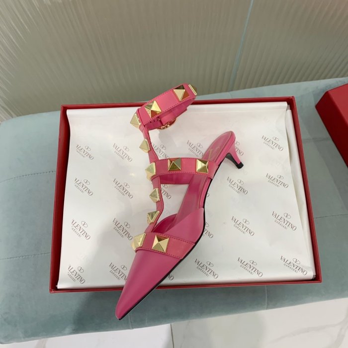Valentino Women Shoes Mule Flip Flop Sandals ROMAN STUD CALFSKIN PUMP 40 MM with Original Box