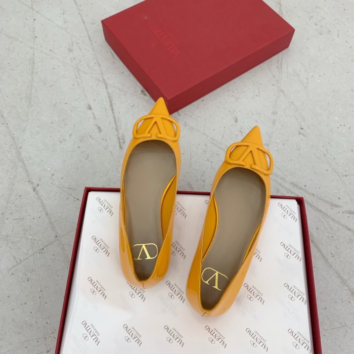 Valentino Women Shoes Mule Flip Flop Sandals VLOGO SIGNATURE CALFSKIN PUMP Flat Luxury Brand with Original Box