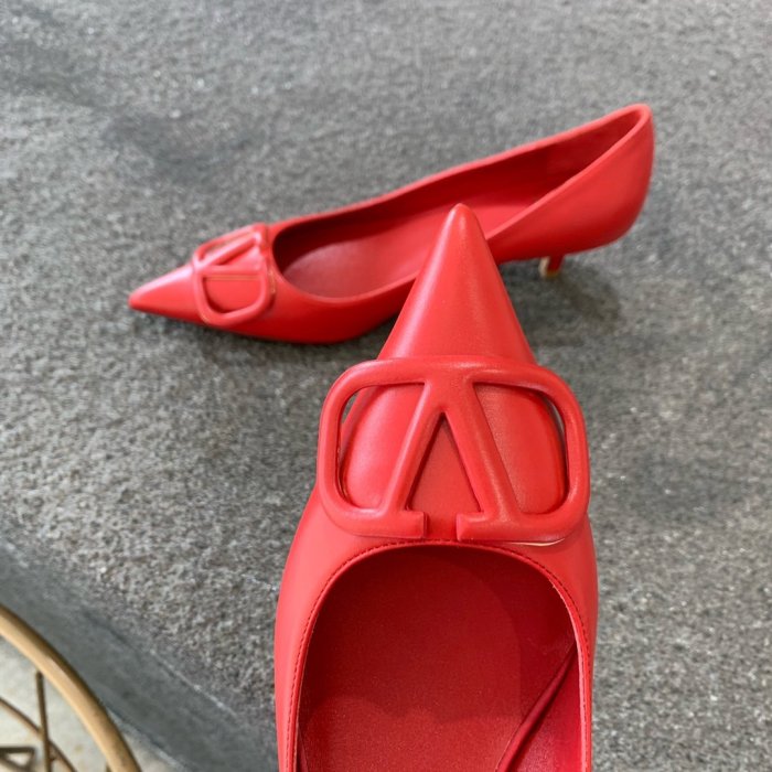 Valentino Women Shoes Mule Flip Flop Sandals VLOGO SIGNATURE CALFSKIN PUMP 45MM / 1.8 IN. with Original Box