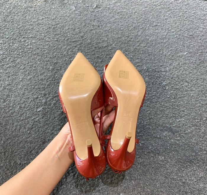 Valentino Women Shoes Mule Flip Flop Sandals VLOGO SIGNATURE CALFSKIN SLINGBACK PUMP 80 MM / 3.15 IN. with Original Box