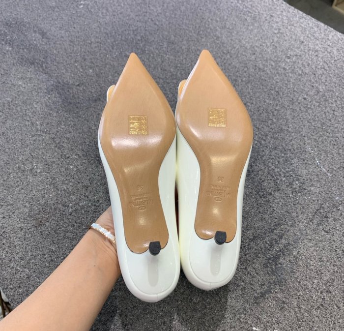 Valentino Women Shoes Mule Flip Flop Sandals VLOGO SIGNATURE CALFSKIN PUMP 45MM / 1.8 IN. Luxury Brand with Original Box