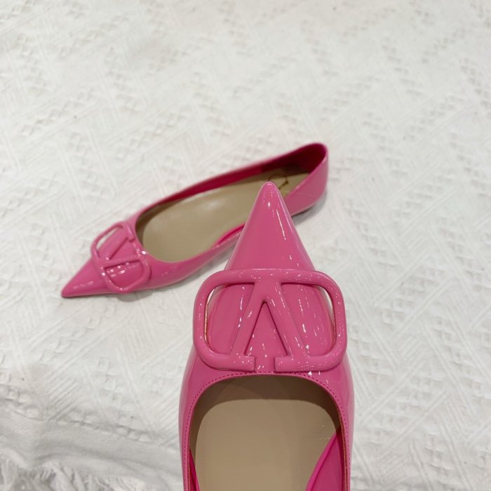 Valentino Women Shoes Mule Flip Flop Sandals VLOGO SIGNATURE CALFSKIN PUMP Flat Luxury Brand with Original Box