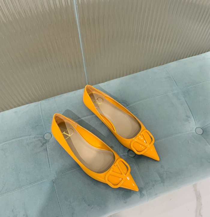 Valentino Women Shoes Mule Flip Flop Sandals VLOGO SIGNATURE CALFSKIN PUMP Flat Luxury Brand with Original Box