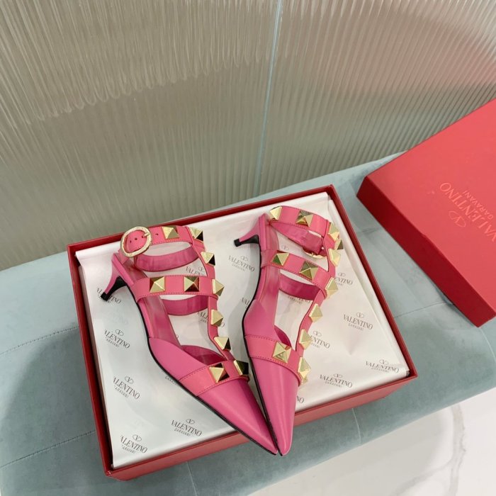 Valentino Women Shoes Mule Flip Flop Sandals ROMAN STUD CALFSKIN PUMP 40 MM with Original Box