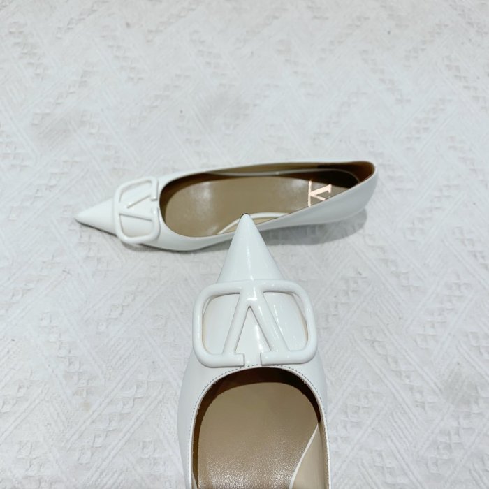 Valentino Women Shoes Mule Flip Flop Sandals VLOGO SIGNATURE CALFSKIN PUMP 45MM / 1.8 IN. Luxury Brand with Original Box