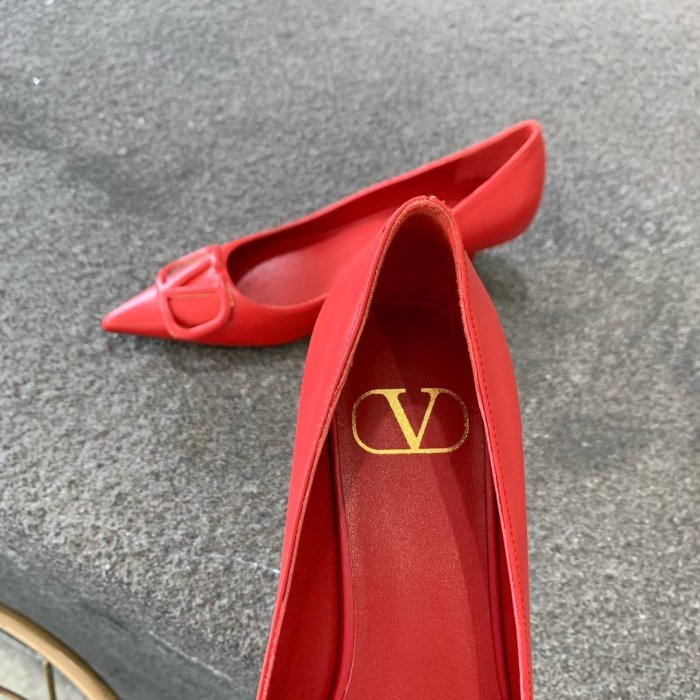 Valentino Women Shoes Mule Flip Flop Sandals VLOGO SIGNATURE CALFSKIN PUMP 45MM / 1.8 IN. with Original Box