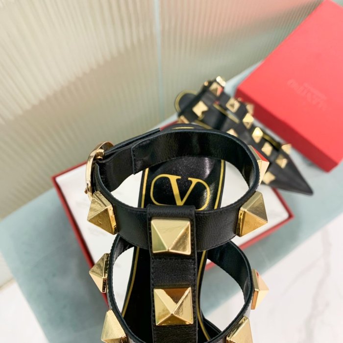 Valentino Women Shoes Mule Flip Flop Sandals ROMAN STUD CALFSKIN PUMP 40 MM VW0S0CB3ZWM0NO with Original Box