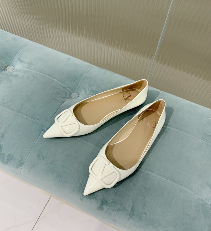 Valentino Women Shoes Mule Flip Flop Sandals VLOGO SIGNATURE CALFSKIN PUMP Flat Luxury Brand with Original Box