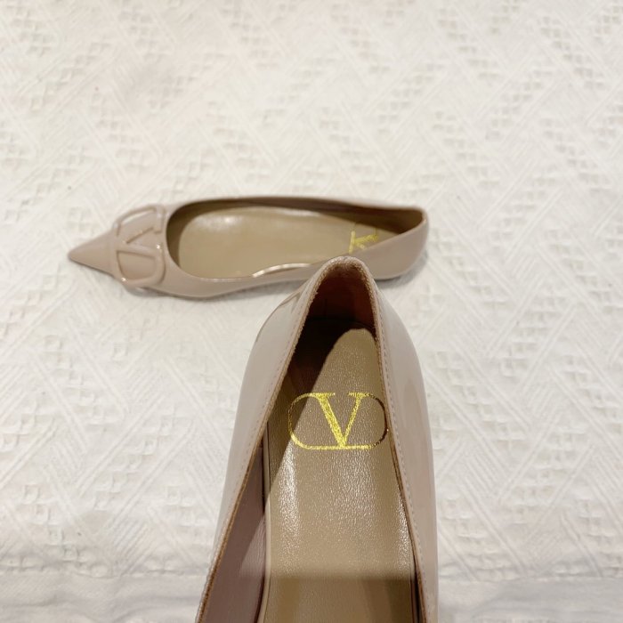 Valentino Women Shoes Mule Flip Flop Sandals VLOGO SIGNATURE CALFSKIN PUMP Flat Luxury Brand with Original Box