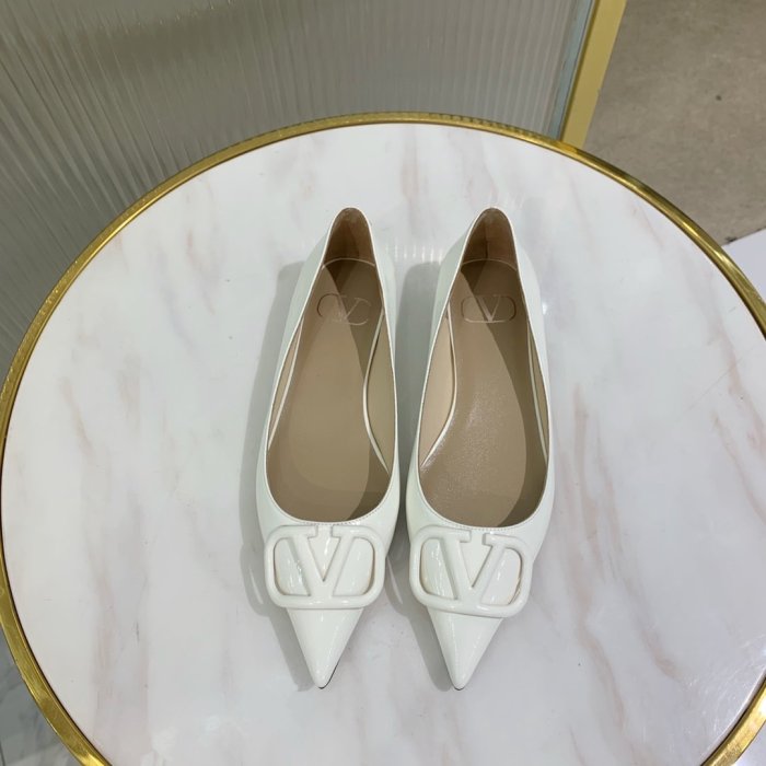 Valentino Women Shoes Mule Flip Flop Sandals VLOGO SIGNATURE CALFSKIN PUMP Flat Luxury Brand with Original Box